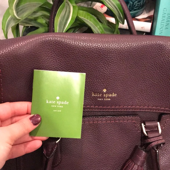 🌿ALL MUST GO🌿 Eggplant Kate Spade purse - Picture 5 of 8